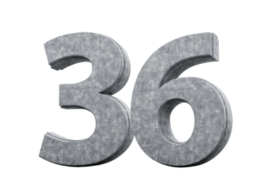Beton Numara 36 36 Gri Beton Taş Yapımı Beyaz Görüntü