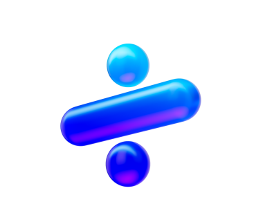 Parlak neon mavisi gradyanı ve yansıtıcı yüzeyi olan parlak bir bölme sembolü. 3d illüstrasyon