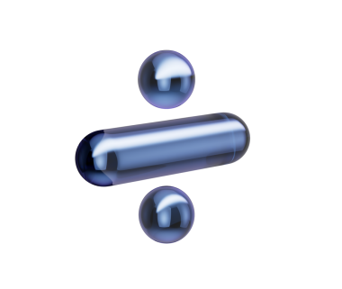 Parlak koyu mavi bölme sembolü, parlak yansımaları ve metalik bir kaplaması var. 3d illüstrasyon