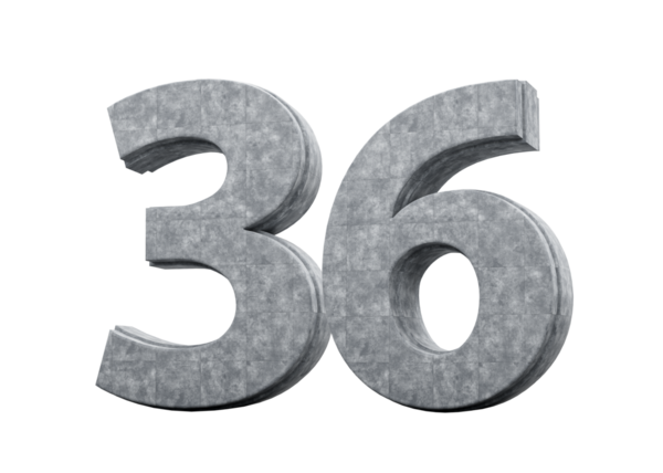 Beton Numara 36 36 Gri Beton Taş Yapımı Beyaz Görüntü