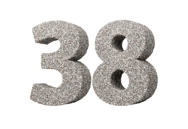 Kaya parçalarından ya da Gravels 3d İllüstrasyonundan 38 Numara