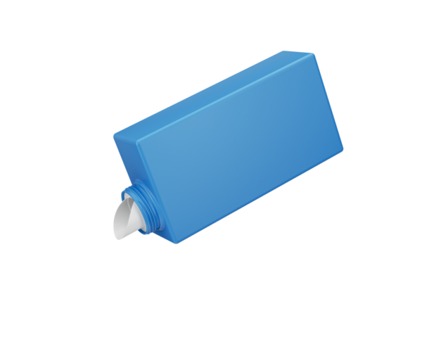 Parlak Mavi Yıkama Şişesi Pompa Söndürücü Sergisi Modern Tasarım 3D İllüstrasyon