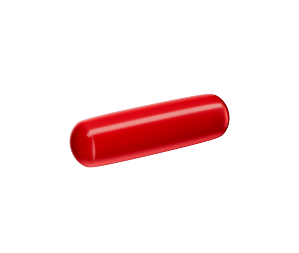 3D kırmızı eksi sembol, modern, parlak ve minimalist tasarımı var. 3d illüstrasyon