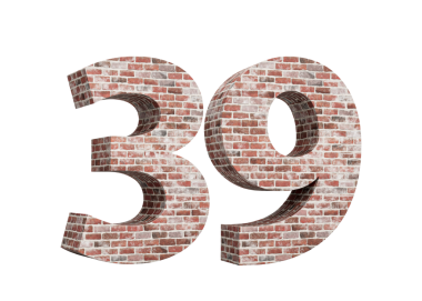Tuğlalardan yapılmış eski Grunge desenli 39. basamak 3D Resim