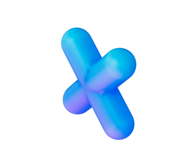 Pürüzsüz, mat mavisi kaplamalı ve yumuşak ışıklandırmalı parlak bir çarpma sembolü. 3d illüstrasyon