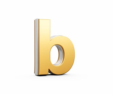 Pırıl pırıl Altın Harf B. Pırıl pırıl Parlıyor Şık modern tasarımıyla Kenarları 3 boyutlu