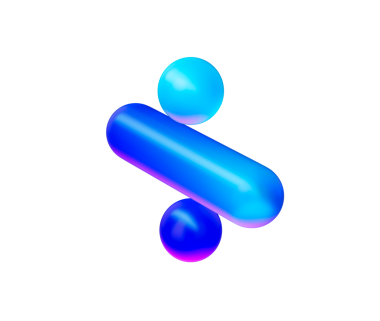 Parlak neon mavisi gradyanı ve yansıtıcı yüzeyi olan parlak bir bölme sembolü. 3d illüstrasyon