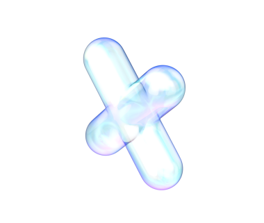 Zarif, yanardöner bir 3 boyutlu çarpma sembolü yumuşak, fütüristik ve zarif bir görünüme sahip. 3d illüstrasyon