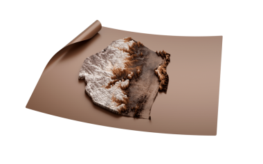 Eswatini Eski Tarzın Haritası Kahverengiye Çevrilmiş Harita Kağıt Kağıt Kağıt Sayfa 3D Görüntü