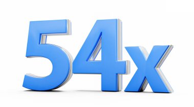 Mavi 54x 54 x veya 54 kez Reklam ve Dinamik Satış Sunumları 3D