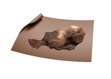 Nijer Eski Tarz Haritası Açık Haritada Kahverengi Kağıt Sayfa 3d Görüntü