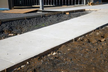 Yeni beton yol kaldırım çimento sokak malzemesi gri çakıl kaldırım kaldırımı