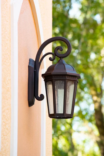 Ijzeren Muur Outdoor Licht Lamp Glas Metaal Retro Gevel Moderne — Stockfoto