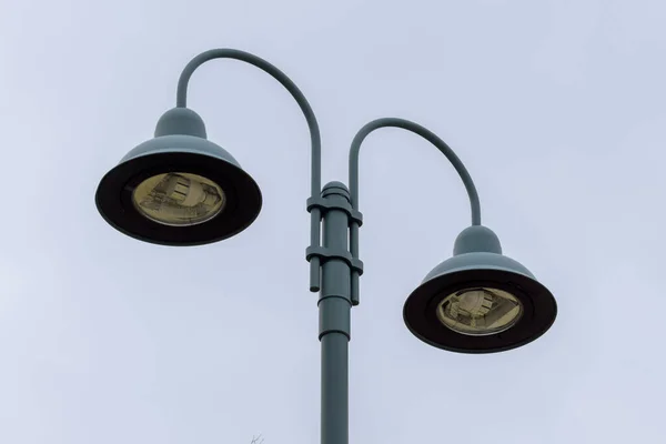 Straat Led Lamp Paal Energie Outdoor Stad Nieuw — Stockfoto