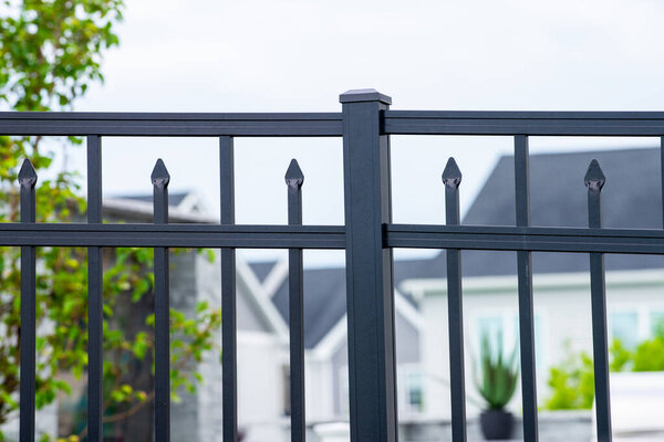 wrought iron tracery black fence fragment metal black secure home