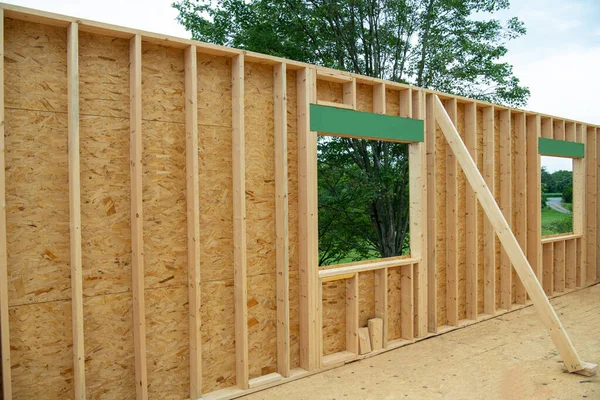 Internal Frame New Plywood House Lumber Work Material Site Work — Stock Photo, Image