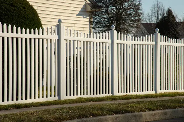 new plastic white fence outdoor modern city vinyl