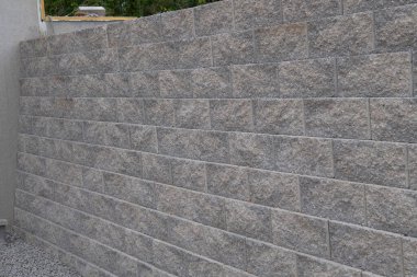 beton blok duvar gri yatay