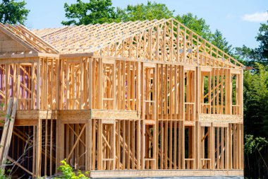 Kontrplak ev inşaatı ahşap yeni yüksek bina