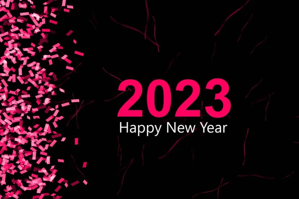 Černorůžový Novoroční Pozdrav Pro Rok 2023 — Stock fotografie
