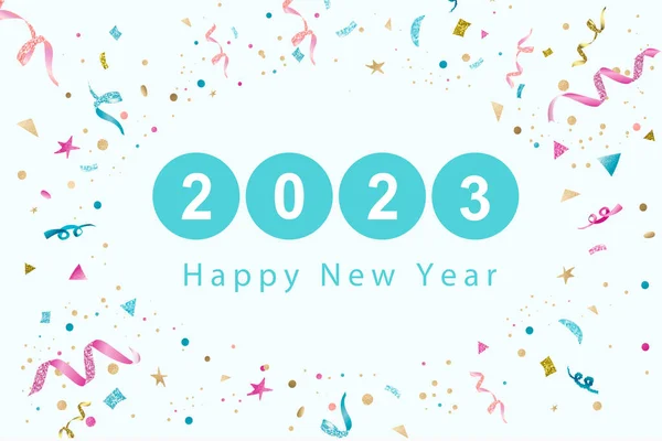Blue White Banner Year 2023 — Stock Photo, Image