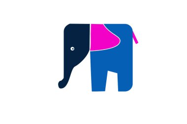 tribal art - multicolor elephant