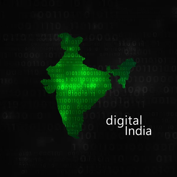 map of India filled with binary digits