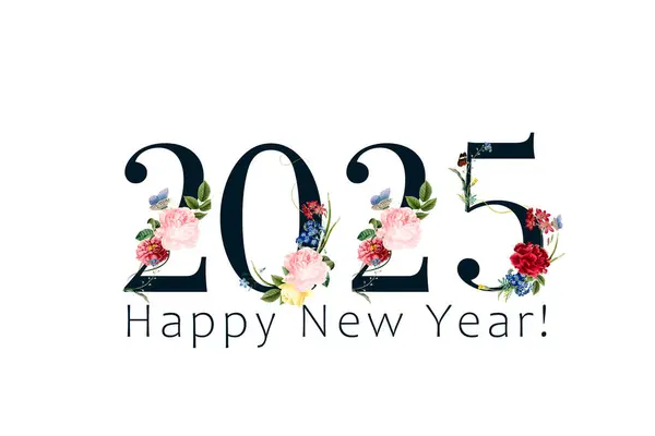 Yeni yıl için çiçekli selamlar.