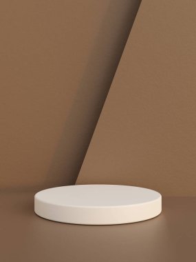 Markalaşma ve ürün sunumu için en düşük podyum arka planı. 3d oluşturma.