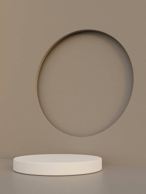 Markalaşma ve ürün sunumu için en düşük podyum arka planı. 3d oluşturma.