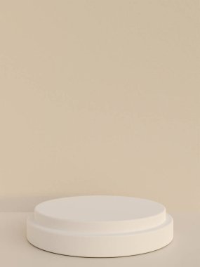 Markalaşma ve ürün sunumu için en düşük podyum arka planı. 3d oluşturma.