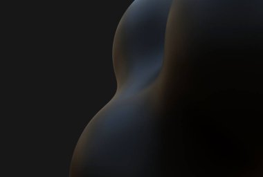 Black luxury elegant abstract background with copy space. 3d rendering.