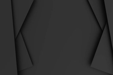layers of black paper layers abstract background with copy space