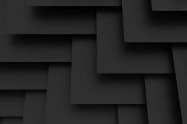 layers of black paper layers abstract background with copy space