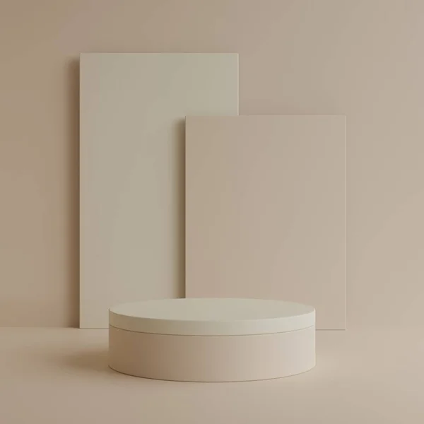 Asgari silindir podyum temel ürün görüntüleme ve pastel arkaplan 3d görüntüleme ile sunum
