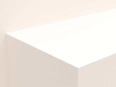 Beyaz ürün podyum standı arka planı. Geometrik görüntü sunumu. Konsept sahne sahne sahne gösterisi, ürün, satış, afiş, kozmetik. 3B görüntüleme.