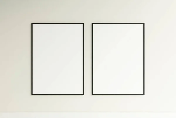 Ren Och Minimalistisk Framsida Vertikal Svart Foto Eller Affisch Ram — Stockfoto