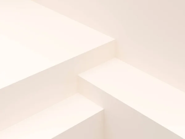 Weiße Produktpräsentation Podiumständer Hintergrund Geometrische Darstellung Konzept Display Szene Bühne — Stockfoto