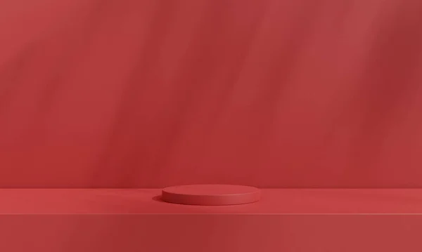 연단이나 크리스마스 발렌틴의 기하학적 모양을 렌더링 스튜디오 화장품 전시물 — 스톡 사진