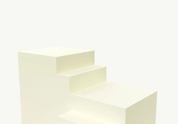 Fundo Mínimo Abstrato Passos Verdes Escadas Fundo Verde Pedestal Branco — Fotografia de Stock