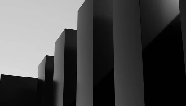 Schwarz Weiß Abstrakte Architektur Business Hintergrund — Stockfoto