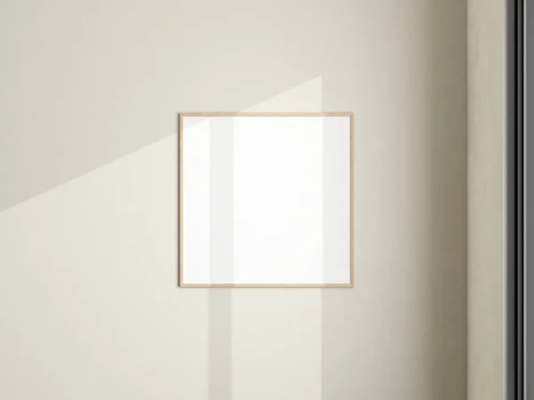 Fotorahmen Attrappe Weißer Wand Minimalistischer Hintergrund Leere Bilderrahmen Attrappe Wohnzimmer — Stockfoto
