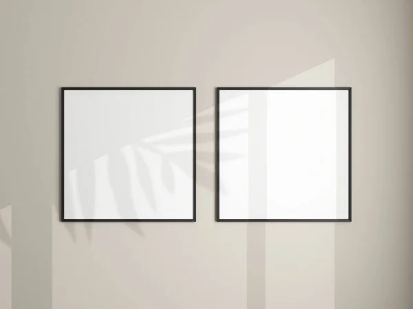 Fotorahmen Attrappe Hängt Weißer Wand Minimalistischer Hintergrund Leere Bilderrahmen Attrappe — Stockfoto