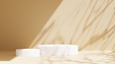 Ambalaj, markalaşma veya kozmetik sunumu için en az boyalı arkaplana sahip taş podyum