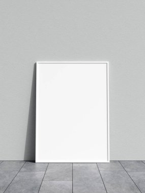 Boş poster çerçeve modeli. Boş çerçeve modeli. Boş fotoğraf çerçevesi. Fotoğraf, baskı, resim, resim sunumu için çerçeve modeli. Çerçeve modeli. Temiz, modern, minimal çerçeve. 3d oluşturma