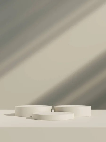 Darstellung Podium Pastell Hintergrund Mit Schatten Natur Minimaler Sockel Für — Stockfoto