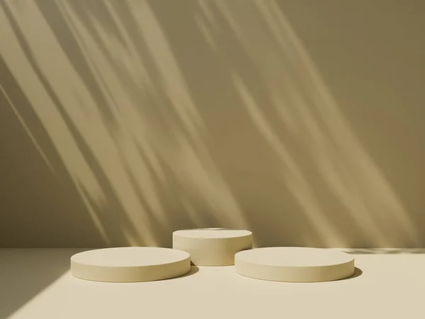 Display Podium Pastel Achtergrond Met Schaduw Natuur Minimale Sokkel Voor — Stockfoto