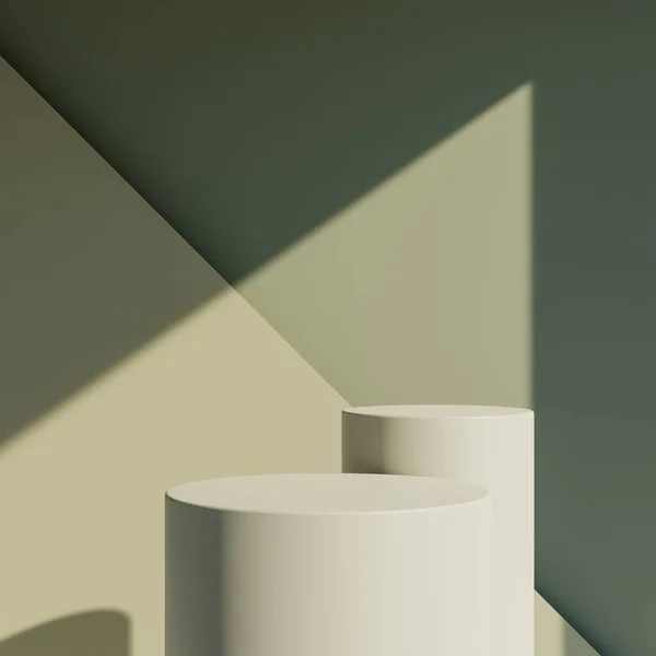Minimal Abstrait Géométrique Podium Fond Brun Pour Présentation Produits Avec — Photo