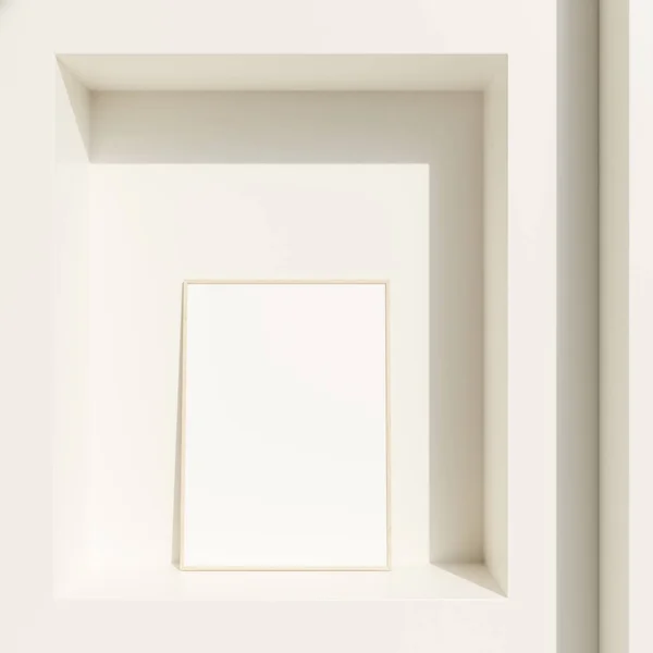 stock image Blank poster frame on the wall. Blank poster frame mockup. Empty picture frame mockup. Blank photo frame