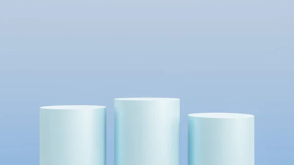 Abstraktes Blaues Podest Mit Blauem Hintergrund Pastellblaue Minimal Szene Mit — Stockfoto